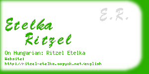 etelka ritzel business card